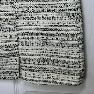 NWT‎ Altar'd State Boucle Tweed Mini Skirt White Gold Career Party Holiday XL thumbnail 3
