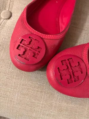 Tory Burch Reva Ballet flats hot pink leather size 9 thumbnail 2