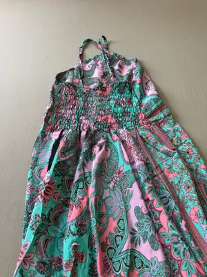 Boho Paisley Floral Maxi Summer Dress thumbnail 6