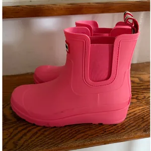 Hunter Original Chelsea Rain Boots Pink Rubber Ankle Waterproof WFS2006RMA US 5 thumbnail 2