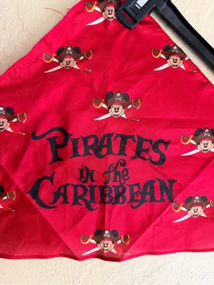 Disney Pirates of the Caribbean Red Bandana Scarf thumbnail 2