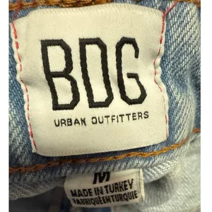 Urban Outfitters BDG Blue Light Wash Distressed Mini A-Line Denim Jean Skirt M thumbnail 4