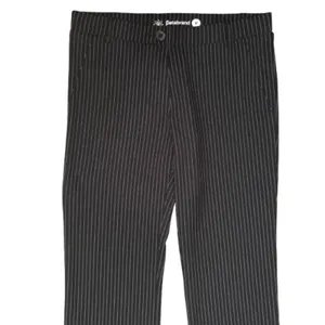 Betabrand Dress Pant Yoga Pant Black Pinstripe Straight Leg Stretch‎ Size Medium thumbnail 2