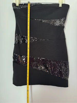 Forever 21 Strapless Black Sequin Bandage Dress thumbnail 3