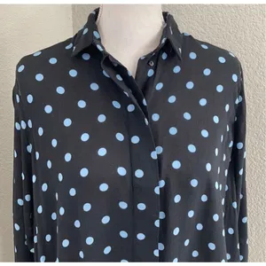 Zara Woman Oversized Drop Waist Polka Dot Tunic Size Medium thumbnail 11