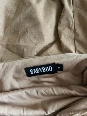 Babyboo Nadia Maxi Dress Gold Sparkle Size Medium thumbnail 5