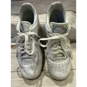 Nike Womens Air Force 1 Low Iridescent Swoosh White CJ1646 100 Sneakers Size 6 thumbnail 7
