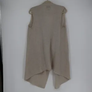 Nanette Lepore Cashmere Drape Vest S 100% 2-Ply Neutral Old Money Quiet Luxury thumbnail 11