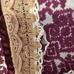 Free People Womens Tunic Top Boho Floral Lace Trim Burgundy Small thumbnail 4