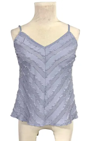 Intimately Free People Blue Frayed Chevron‎ Cami Tank Top XS Boho Feminine thumbnail 1