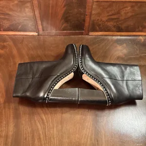Coach Justina‎ Bootie Black Leather Moto Ankle Boots 9.5B 3.5" Heel Studded Sole thumbnail 8