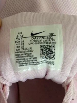 Nike Light Pink Young Star Runner 3 GS Sneakers Black Swoosh Size US5.5Y UK5 EUR thumbnail 2