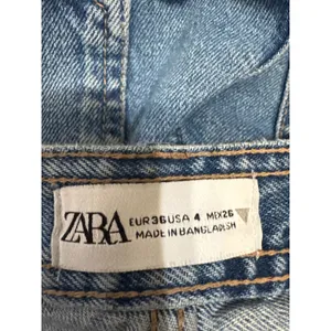 Zara Womens Blue Mid Rise Cargo Straight Leg Jeans with Side Slits Size 4 thumbnail 3