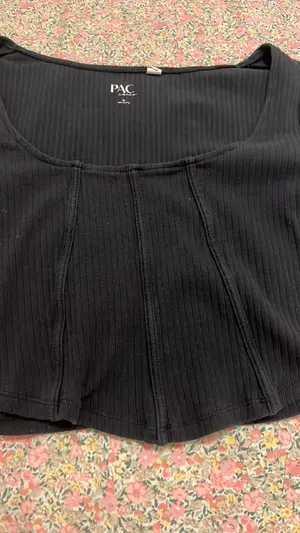 PacSun Black corset crop top thumbnail 3
