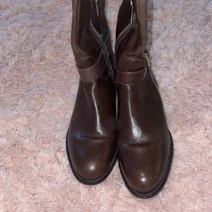 Banana Republic Brown Leather Zip Knee High Riding Boots thumbnail 5
