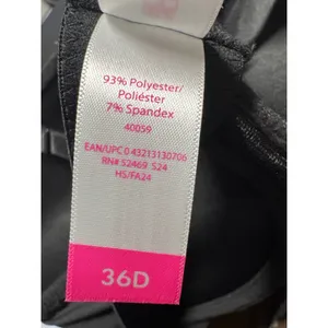 No Boundaries Push-Up Bra Natural‎ Lift Adjustable Straps Black Size 36D thumbnail 5