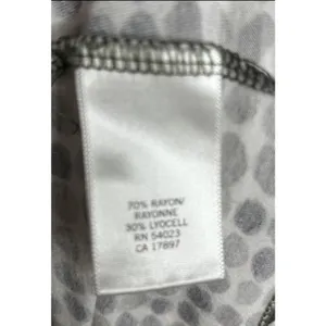 Banana Republic Cowl Neck Top Sleeveless Size XS Grey Oversized Polka Dot Office thumbnail 6