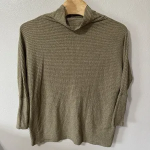 We The‎ Free People Kitty Waffle Thermal Knit Tunic Dress Sweater Green Sz Large thumbnail 1