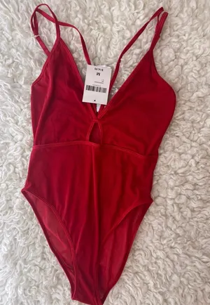 Red Bodysuit Forever 21 Forever thumbnail 1