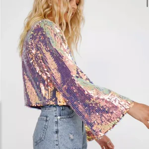 Nasty Gal Iridescent Sequin Jacket thumbnail 3