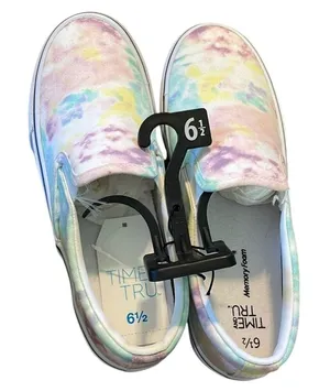 Time and Tru Womens Tie‎ Dye Slip On Sneakers Memory Foam Pastel Multi Color 6.5 thumbnail 1