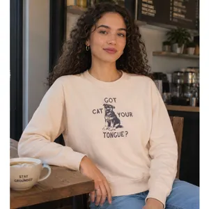 MOTHER The Biggie Concert Graphic Sweatshirt in Cat Got Your Tongue Size Small thumbnail 1