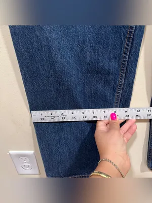 Abercrombie & Fitch The Loose High Rise size 2 dark denim jeans straight EUC thumbnail 8