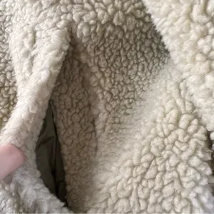 Abercrombie & Fitch Oversized Sherpa Zip‎ Up Bomber Jacket Size M thumbnail 12