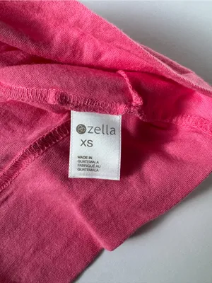 Zella Twist Front T-Shirt XS Hot Pink Cotton Modal Athleisure NWOT thumbnail 6