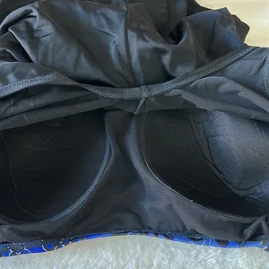 Studio Works Black blue Pleated Front Built-in Bra 1 Pcs Swimsuit SZ 16W thumbnail 6