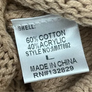Miou Muse Tan Sweater Cotton Blend Womens Size Large Oversized Loose Fall‎ NEW thumbnail 3