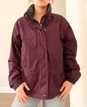 Vintage L.L. Bean Purple Fleece Lines Ski Jacket thumbnail 1