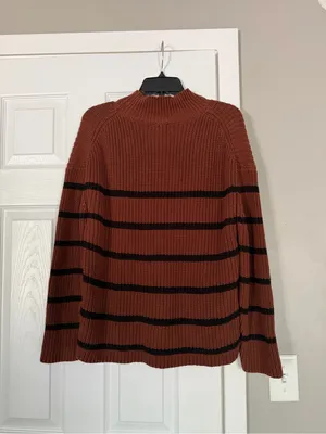 Evereve Brown Mock Turtle Neck Brown Sweater thumbnail 7