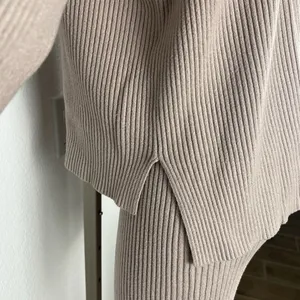 Anthropologie Ribbed Cowl Neck Sweater Set in Dusty Rose thumbnail 7