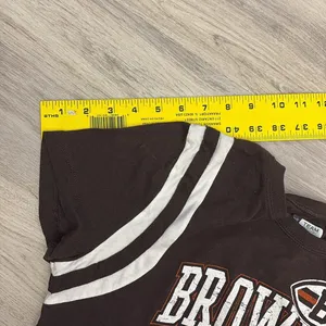 NFL Team Apparel Brown & White Cleveland Browns Football Women's Tee Size Medium thumbnail 9
