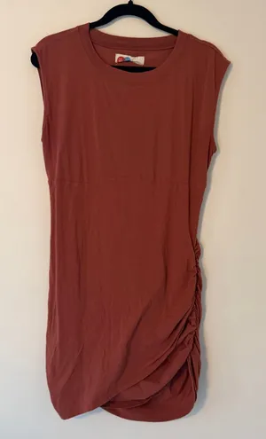 Free People‎ Beach Ruched Scrunch Side Sleeveless Mini Dress 100% Cotton Sz Med thumbnail 1