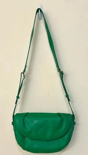 Free People Green Coney Vegan Crossbody, Soft Padded Crescent-Shaped Bag thumbnail 1