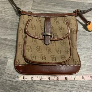 Dooney & Bourke Leather and Canvas Crossbody Signature/Logo Purse thumbnail 2