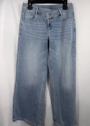 Halara Light Wash High Rise Wide Leg Jeans Size Small thumbnail 1