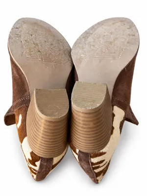 Roper Rowdy Cow Hair on Hide Suede Western Ankle Boots Women’s 7.5 thumbnail 10