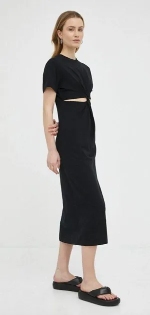 Birgitte Herskind Zach T Shirt Midi Dress Black Womens Size Medium thumbnail 2