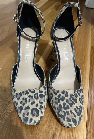 Gianni Bini Leopard Print Ankle-Strap Heels - Beige & Black thumbnail 1
