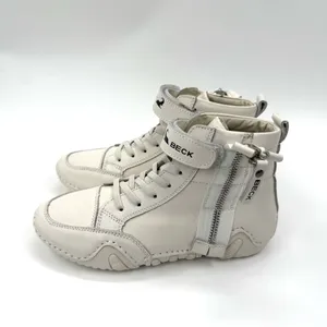 Laceup Box Boots Round Toe Leather Winter Ankle Boots Nonslip High Top Sneakers thumbnail 4