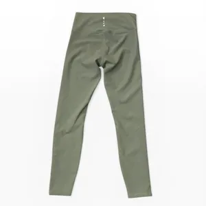 Wilo‎ The Label Sage Green Ribbed High Waisted Leggings White Piping Size Medium thumbnail 2