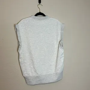 AGOLDE Shaw V-Neck Vest‎ Oversized In Oatmeal Size XS thumbnail 7