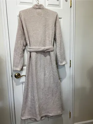 UGG Marlow Robe Moonbeam Oatmeal Size Large Long Length Plush Fleece Comfy thumbnail 2