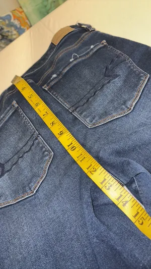 American Eagle jegging jean distressed knees/ankle button/zip pockets Sz 8 short thumbnail 5