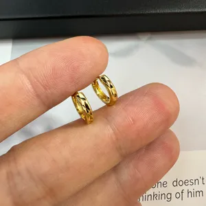 10mm Small Gold Hoop Earrings for Men Women Streetwear Unisex Earrings thumbnail 5