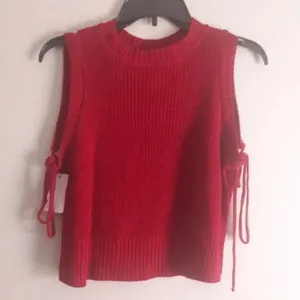 Nordstrom Closet Space Tie Side Slit Knit Sweater Tank Top M v6x thumbnail 3