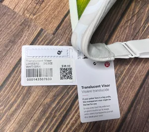 Lululemon Translucent Visor NWT Adjustable One Size (Green White) thumbnail 12